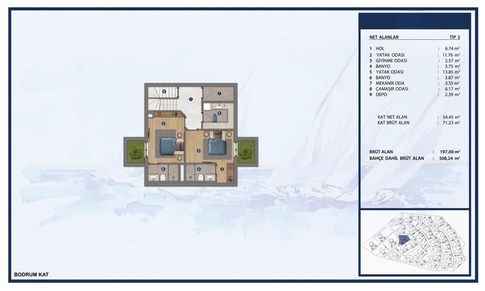 Ortakent 4+1 Luxury Villa Facing The Sea Bodrum For Sale